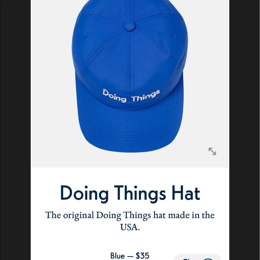 Outdoor Voices OV Blue Doing Things Hat - NWT